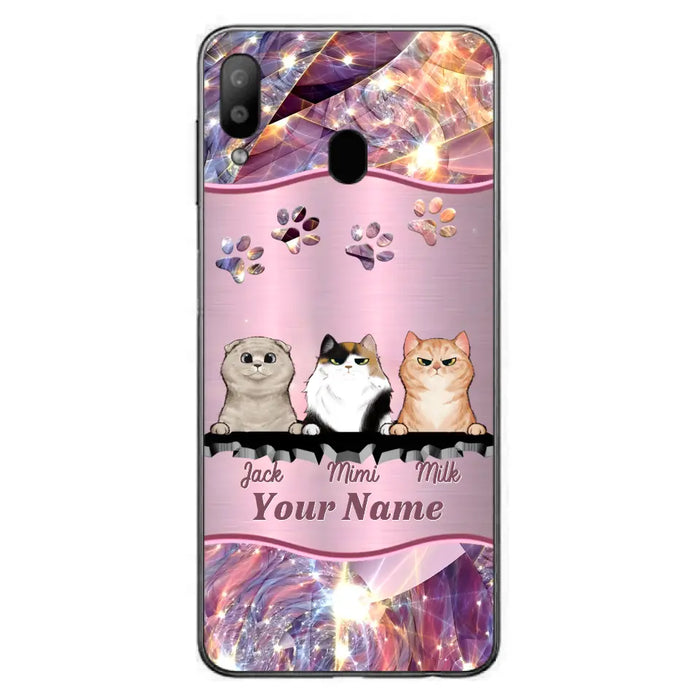 Custom Personalized Cats Phone Case - Gift Idea For Cat Lover - Up to 3  Cats - Cases For iPhone/Samsung