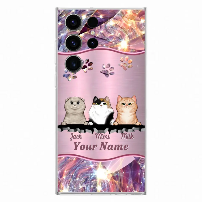 Custom Personalized Cats Phone Case - Gift Idea For Cat Lover - Up to 3  Cats - Cases For iPhone/Samsung