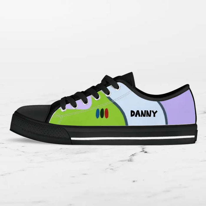 Custom Personalized Canvas Sneakers For Men & Women - Gift Idea For Cartoon Lovers - Custom Name