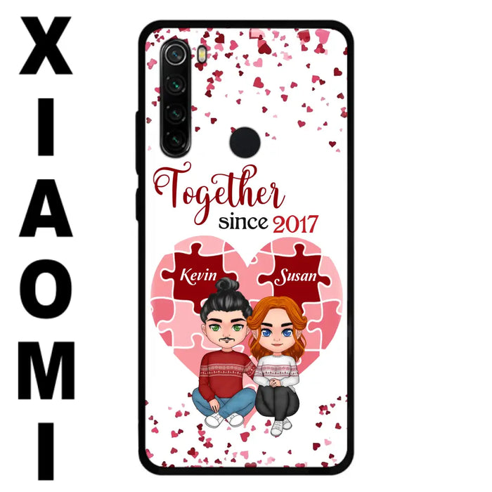 Custom Personalized Couple Phone Case - Gift Idea For Couple/Valentines Day - Together Since 2017 - Case For Oppo/Xiaomi/Huawei