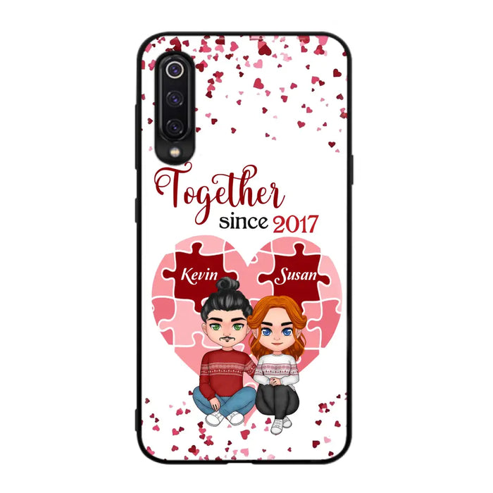 Custom Personalized Couple Phone Case - Gift Idea For Couple/Valentines Day - Together Since 2017 - Case For Oppo/Xiaomi/Huawei