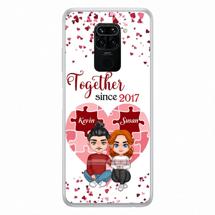 Custom Personalized Couple Phone Case - Gift Idea For Couple/Valentines Day - Together Since 2017 - Case For Oppo/Xiaomi/Huawei