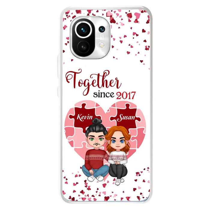 Custom Personalized Couple Phone Case - Gift Idea For Couple/Valentines Day - Together Since 2017 - Case For Oppo/Xiaomi/Huawei