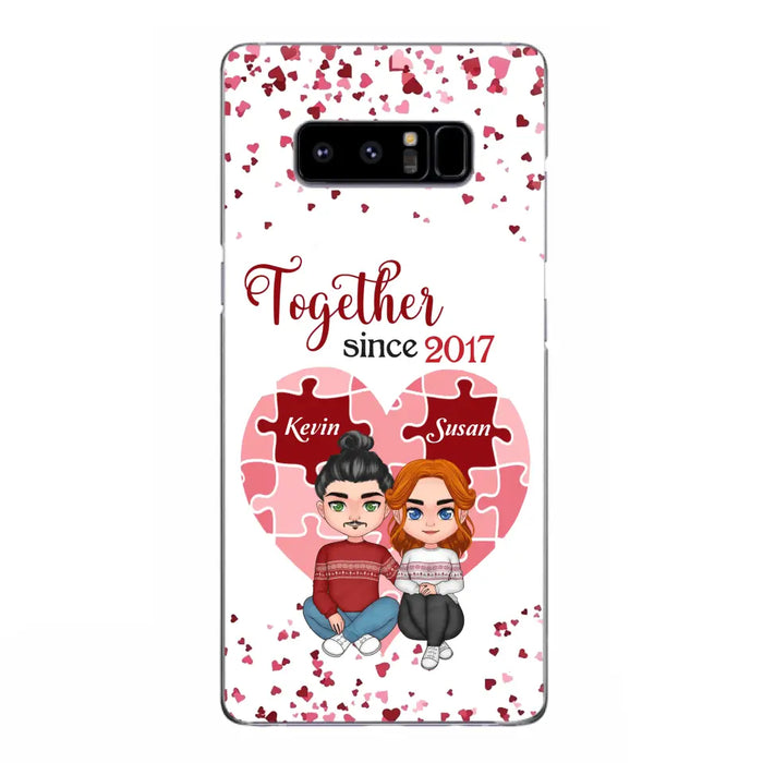 Custom Personalized Couple Phone Case - Gift Idea For Couple/Valentines Day - Together Since 2017 - Case For iPhone/Samsung