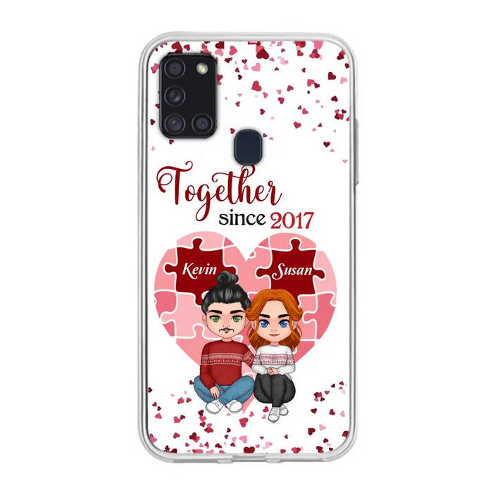 Custom Personalized Couple Phone Case - Gift Idea For Couple/Valentines Day - Together Since 2017 - Case For iPhone/Samsung