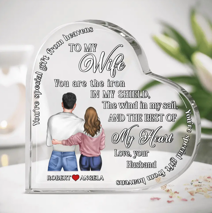 Custom Personalized Couple Crystal Heart - Gift Idea For Couple/Him/Her/Valentine's Day - You're Special Gift From Heaven