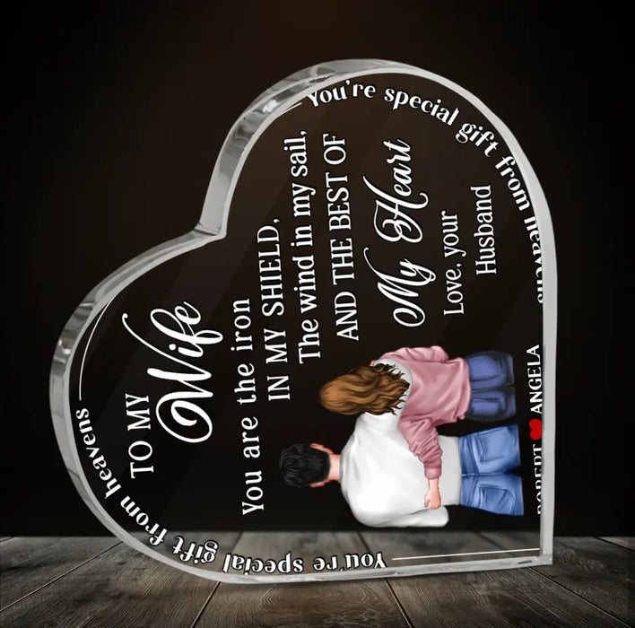 Custom Personalized Couple Crystal Heart - Gift Idea For Couple/Him/Her/Valentine's Day - You're Special Gift From Heaven