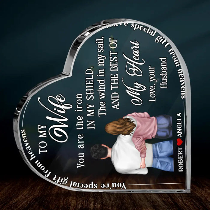 Custom Personalized Couple Crystal Heart - Gift Idea For Couple/Him/Her/Valentine's Day - You're Special Gift From Heaven