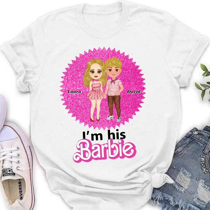 Custom Personalized Couple Matching T-Shirt/ Long Sleeve/ Sweatshirt/ Hoodie - Gift Idea For Couple - I'm Her Barbie