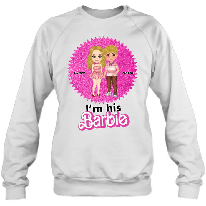 Custom Personalized Couple Matching T-Shirt/ Long Sleeve/ Sweatshirt/ Hoodie - Gift Idea For Couple - I'm Her Barbie