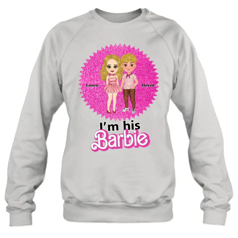 Personalized Couple Matching T-Shirt/Long Sleeve/Sweatshirt/Hoodie - Gift Idea For Couple - I'm Her Barbie