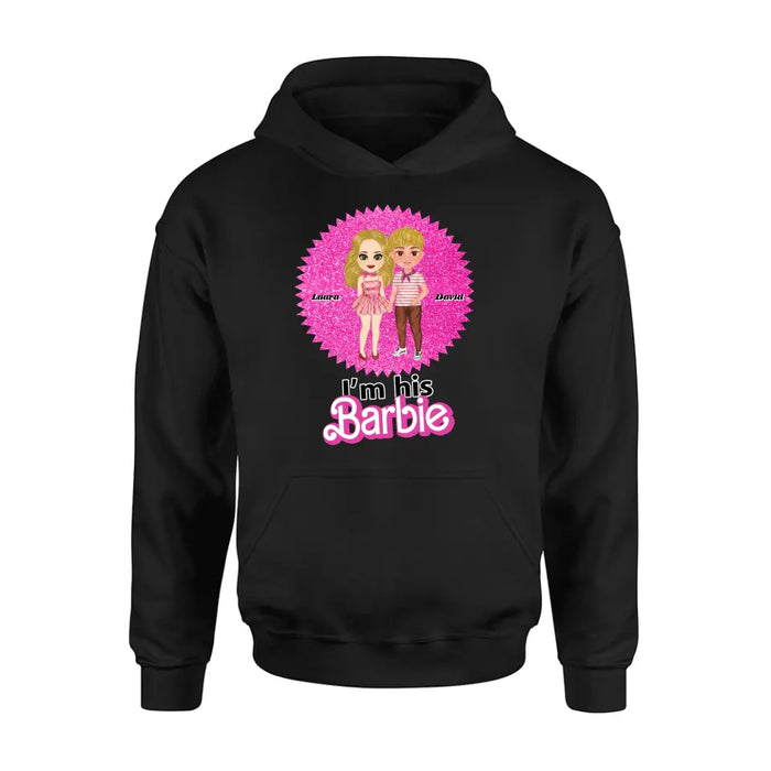 Custom Personalized Couple Matching T-Shirt/ Long Sleeve/ Sweatshirt/ Hoodie - Gift Idea For Couple - I'm Her Barbie