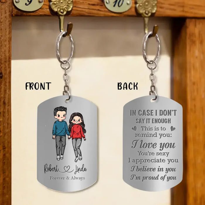 Custom Personalized Couple Aluminum Keychain - 
 Gift Idea For Couple/Valentine's Day - Forever & Always