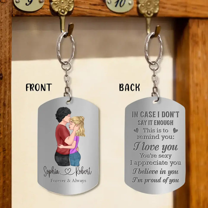 Custom Personalized Couple Aluminum Keychain - 
 Gift Idea For Couple/Valentine's Day - In Case I Don't See It Enough