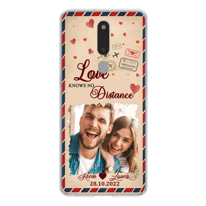 Custom Personalized Couple Phone Case - Gift Idea For Couple/Valentines Day - Upload Photo - Love Knows No Distance - Case For Oppo/ Xiaomi/ Huawei