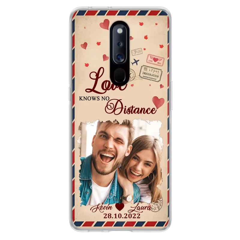 Custom Personalized Couple Phone Case - Gift Idea For Couple/Valentines Day - Upload Photo - Love Knows No Distance - Case For Oppo/ Xiaomi/ Huawei