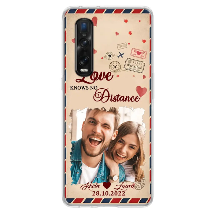 Custom Personalized Couple Phone Case - Gift Idea For Couple/Valentines Day - Upload Photo - Love Knows No Distance - Case For Oppo/ Xiaomi/ Huawei