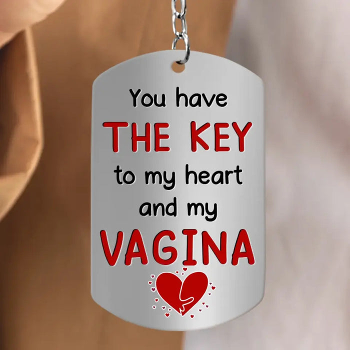 Custom Personalized Couple Aluminum Keychain - 
 Gift Idea For Couple/Valentine's Day - You Have The Key To My Heart