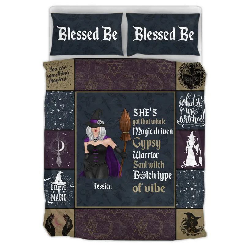 Personalized Witch Quilt Bed Sets - Gift Idea For Witch Lovers - She's Got That Whole Magic Driven Gypsy