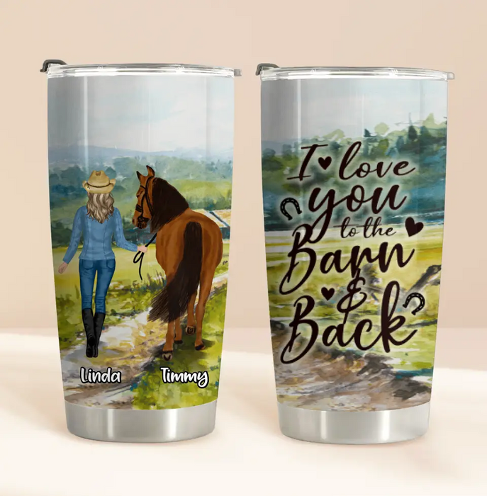 Custom Personalized Horse Girl Tumbler - Upto 4 Horses - Best Gift For Horse Lovers - Never Walk Alone