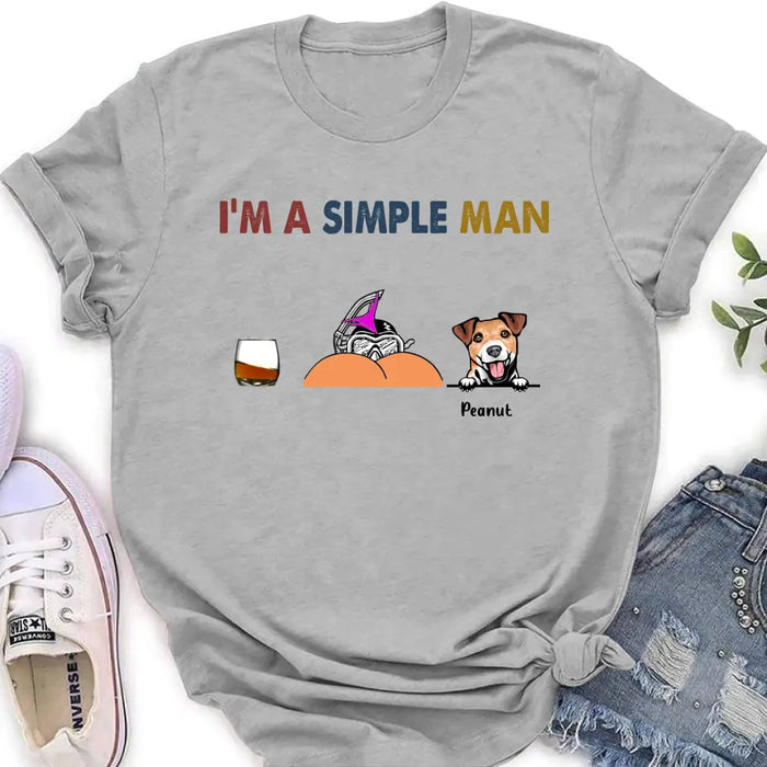 I'm Simple Man Funny Shirt, Personalized Shirt, Gifts for Dog Dad