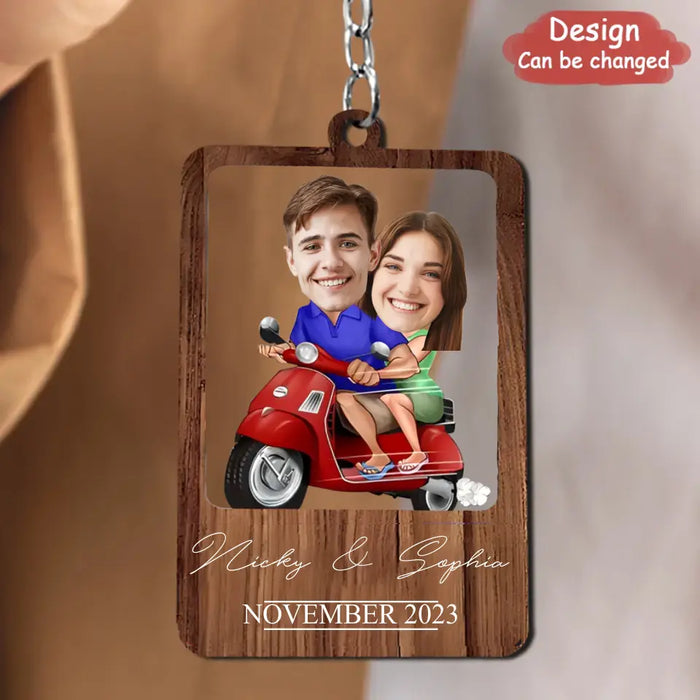 Custom Personalized Funny Couple Acrylic Keychain - Upload Photo - Gift Idea For Couple/ Him/ Her/ Valentines