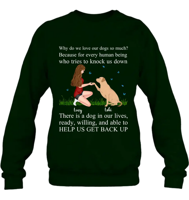 Custom Personalized Dog Mom T-Shirt/ Long Sleeve/ Sweatshirt/ Hoodie - Gift Idea For Dog Owner - Why Do We Love Our Dogs So Much