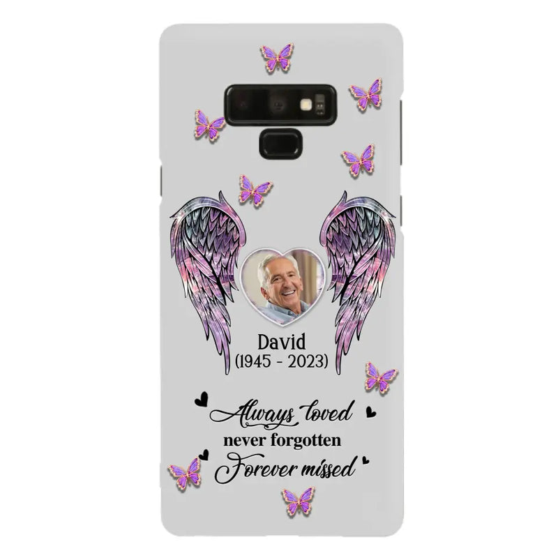 Personalized Memorial Phone Case - Memorial Gift Idea For Family Member - Upload Photo - Case For iPhone/Samsung - Always Loved Never Forgotten Forever Missed