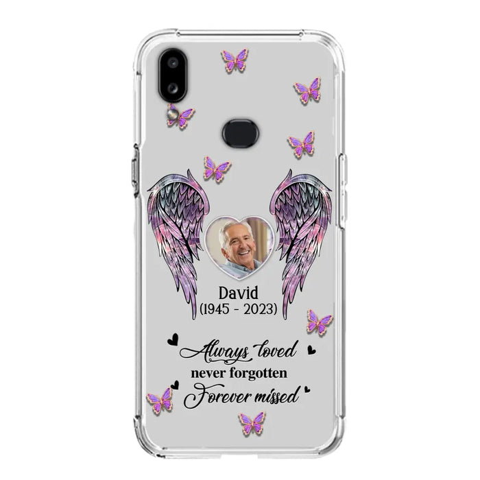 Custom Personalized Memorial Phone Case - Memorial Gift Idea For Family Member - Upload Photo - Case For iPhone/Samsung - Always Loved Never Forgotten Forever Missed