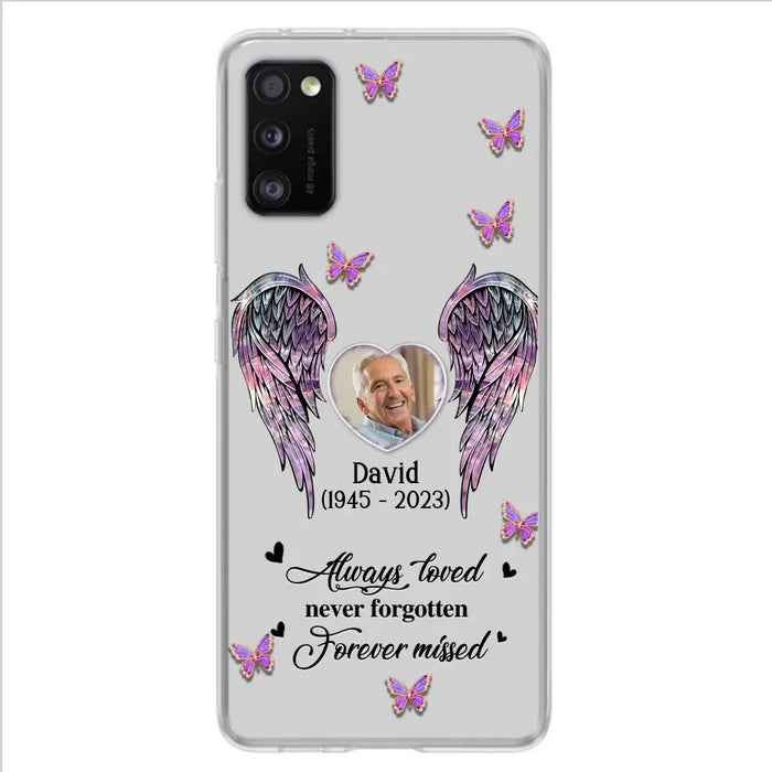 Custom Personalized Memorial Phone Case - Memorial Gift Idea For Family Member - Upload Photo - Case For iPhone/Samsung - Always Loved Never Forgotten Forever Missed