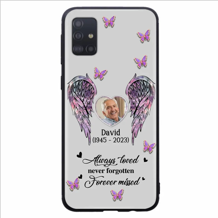 Custom Personalized Memorial Phone Case - Memorial Gift Idea For Family Member - Upload Photo - Case For iPhone/Samsung - Always Loved Never Forgotten Forever Missed