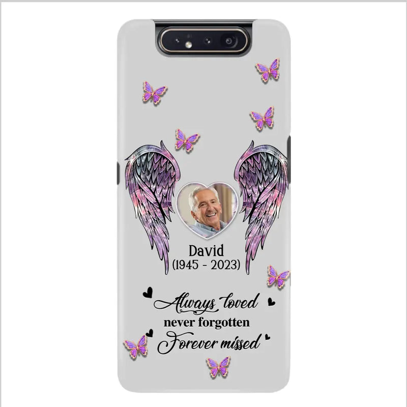 Personalized Memorial Phone Case - Memorial Gift Idea For Family Member - Upload Photo - Case For iPhone/Samsung - Always Loved Never Forgotten Forever Missed