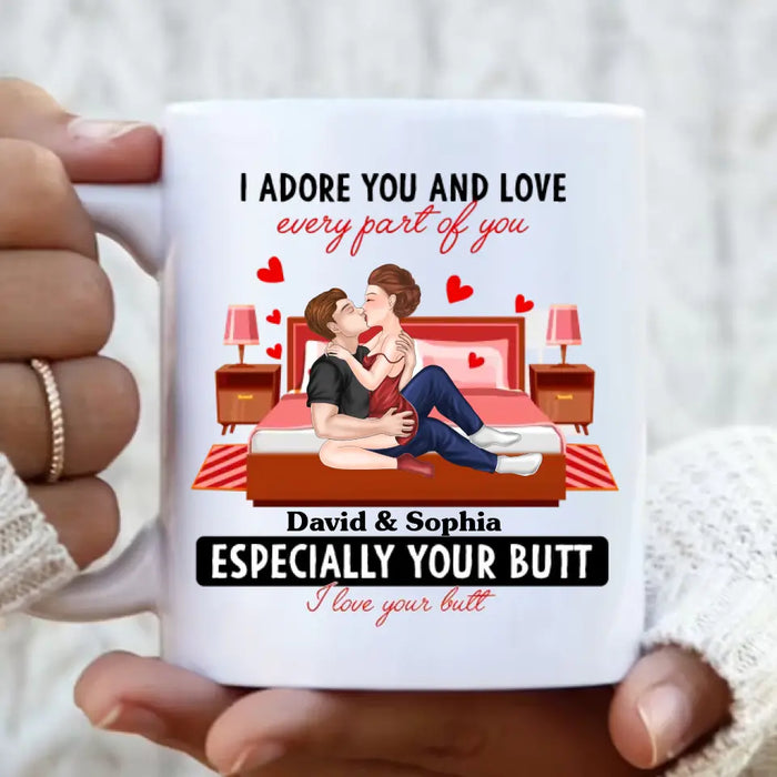 Custom Personalized Couple Coffee Mug - Gift Idea For Couple/Valentine's Day - I Adore You And Love Every Part Of You