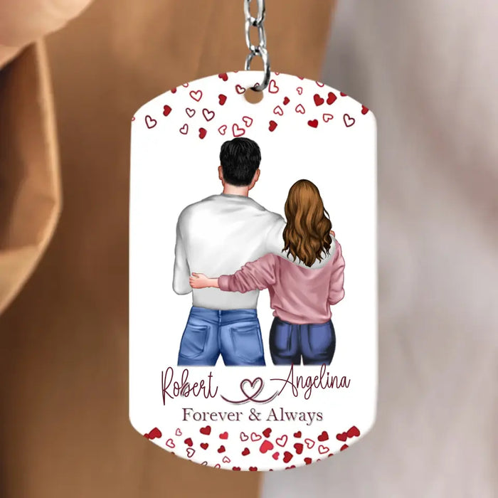 Custom Personalized Couple Aluminum Keychain - Gift Idea For Couple/Him/Her/Valentine's Day - I'm Proud Of You