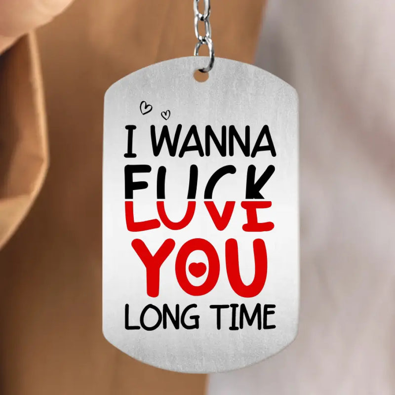 Personalized Couple Aluminum Keychain - Gift Idea For Couple/Him/Her/Valentine's Day - I Love You