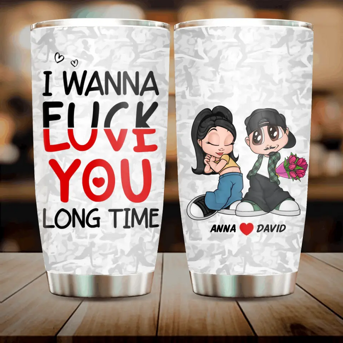 Custom Personalized Couple Tumbler - Gift Idea For Him/Her/Couple/Valentine's Day - I Love You