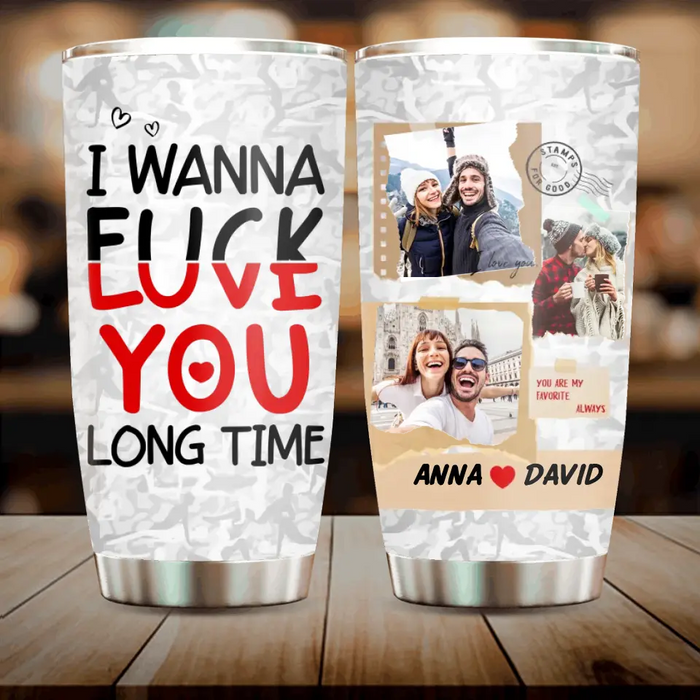 Custom Personalized Couple Photo Tumbler - Gift Idea For Him/Her/Couple/Valentine's Day - Upload Photo - I Love You