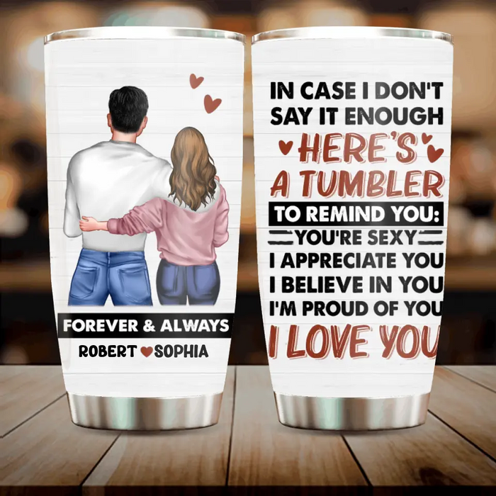 Personalized Couple Tumbler - Gift Idea For Him/Her/Couple/Valentine's Day - I Love You