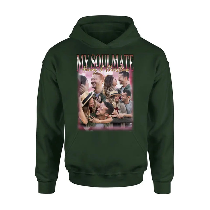 Personalized Couple T-Shirt/Long Sleeve/Sweatshirt/Hoodie - Upload Photos - Gift Idea For Couple - My Soulmate