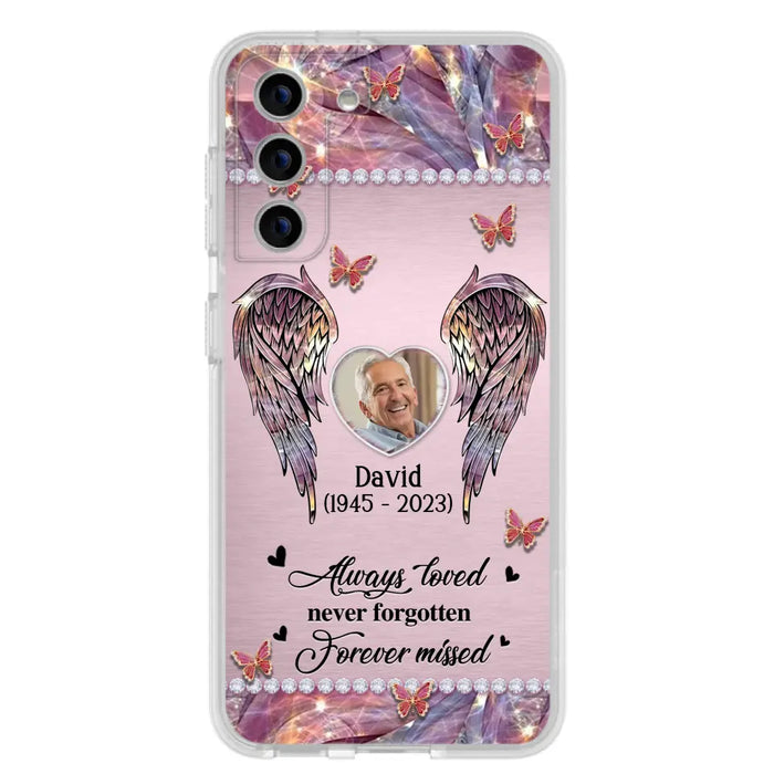 Custom Personalized Memorial Phone Case - Memorial Gift Idea For Family - Case For iPhone/Samsung - Always Loved Never Forgotten Forever Missed