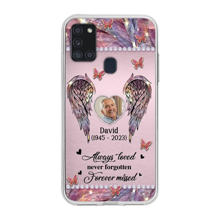 Custom Personalized Memorial Phone Case - Memorial Gift Idea For Family - Case For iPhone/Samsung - Always Loved Never Forgotten Forever Missed