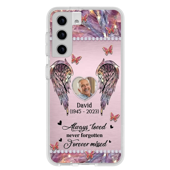 Custom Personalized Memorial Phone Case - Memorial Gift Idea For Family - Case For iPhone/Samsung - Always Loved Never Forgotten Forever Missed