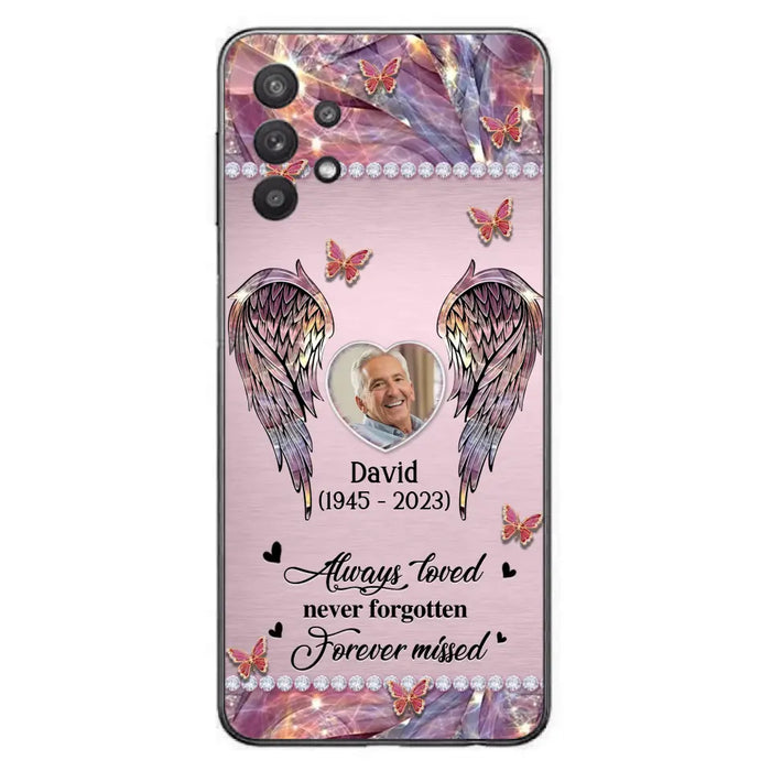 Custom Personalized Memorial Phone Case - Memorial Gift Idea For Family - Case For iPhone/Samsung - Always Loved Never Forgotten Forever Missed