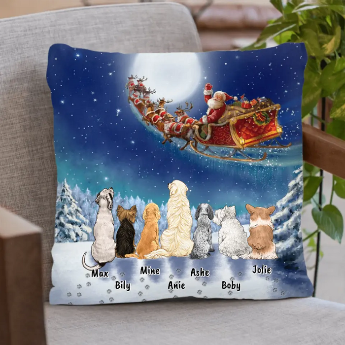 Custom Personalized Xmas Pets Pillow Cover - Best Idea For Christmas, Dog/Cat Lovers with upto 7 Pets - TT1FV8