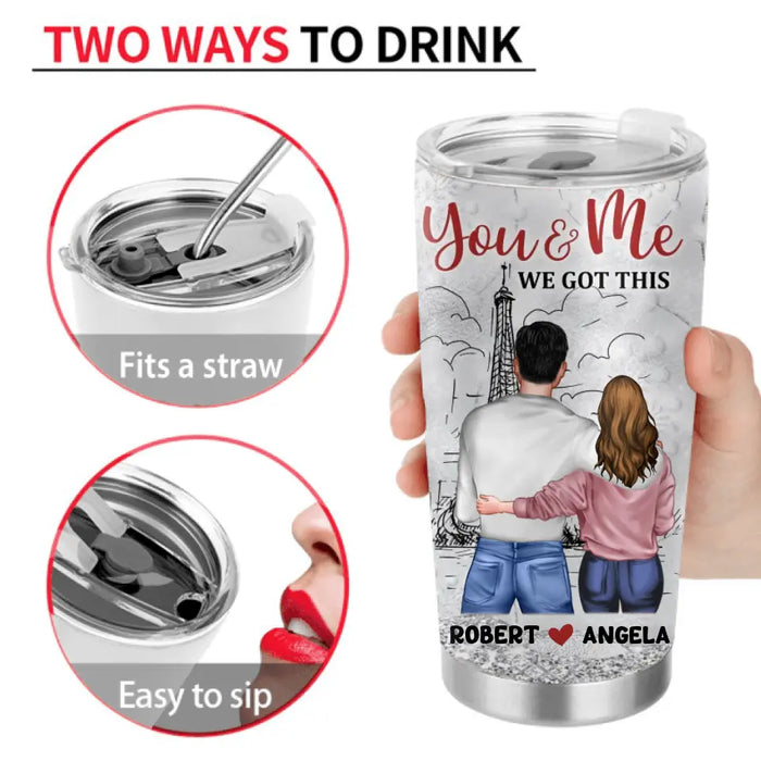 Custom Personalized Couple Tumbler - Gift Idea For Couple/Him/Her/Valentine's Day - I Choose You