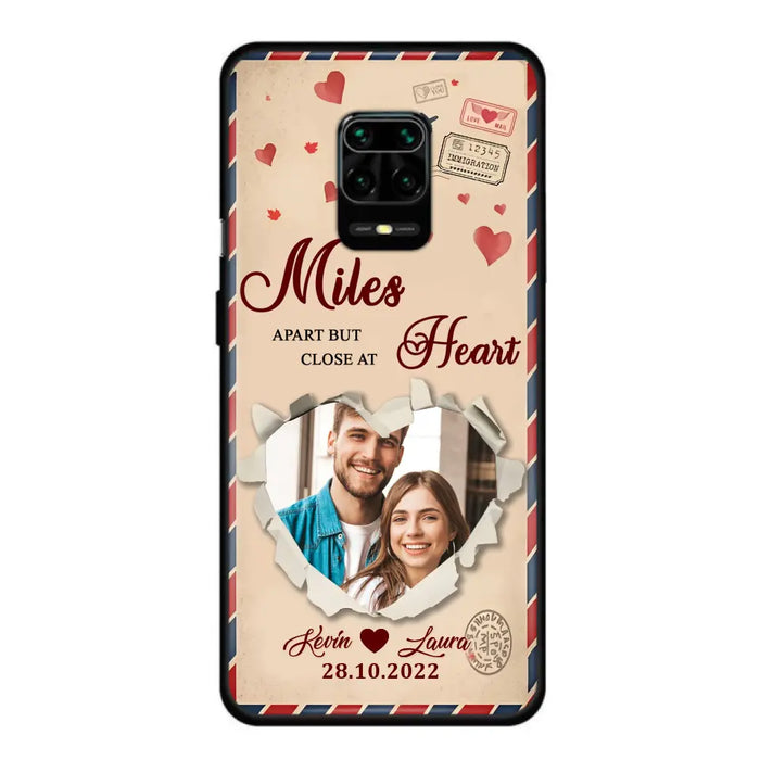 Custom Personalized Couple Phone Case - Gift Idea For Couple/Valentines Day - Upload Photo - Miles Apart But Close At Heart - Case For Oppo/ Xiaomi/ Huawei