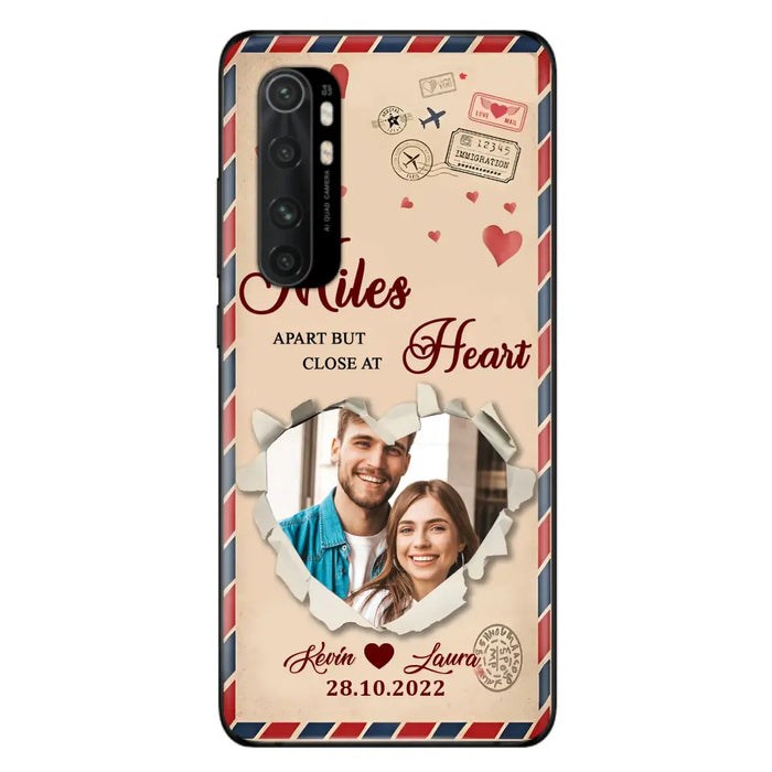 Custom Personalized Couple Phone Case - Gift Idea For Couple/Valentines Day - Upload Photo - Miles Apart But Close At Heart - Case For Oppo/ Xiaomi/ Huawei