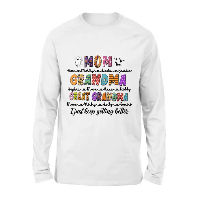 Personalized Halloween Shirt/ Hoodie - Gift Idea For Halloween - Upto 15 Kids - Great Grandma