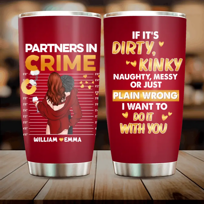 Custom Personalized Couple Tumbler - Gift Idea For Him/Her/Couple - I Want To Do It With You