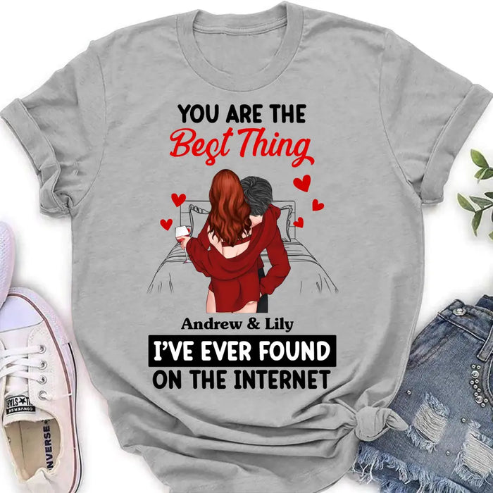 Custom Personalized Couple Shirt/Hoodie - Gift Idea For Husband From Wife/ Couple Gift/Valentine's Day - You Are The Best Thing